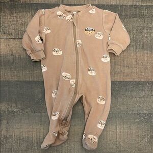 PEKKLE cinnamon bun sleeper size 3 months